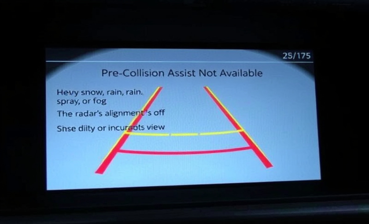 Causes Of Pre-Collision Assist Why Is Not Available