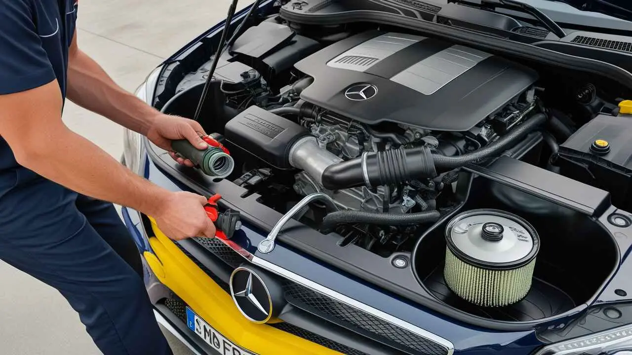 Mercedes-Benz M278 V8 Engine Oil Change In 8 Steps