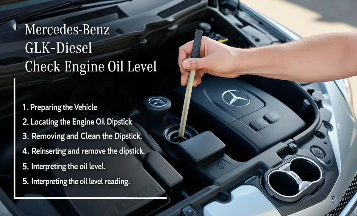 Step-By-Step Guide To Mercedes-Benz GLK-Class Diesel Check Engine Oil Level