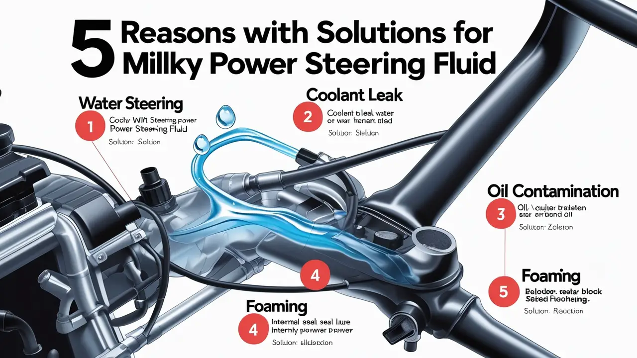 5 Reasons with Solutions For Milky Power Steering Fluid