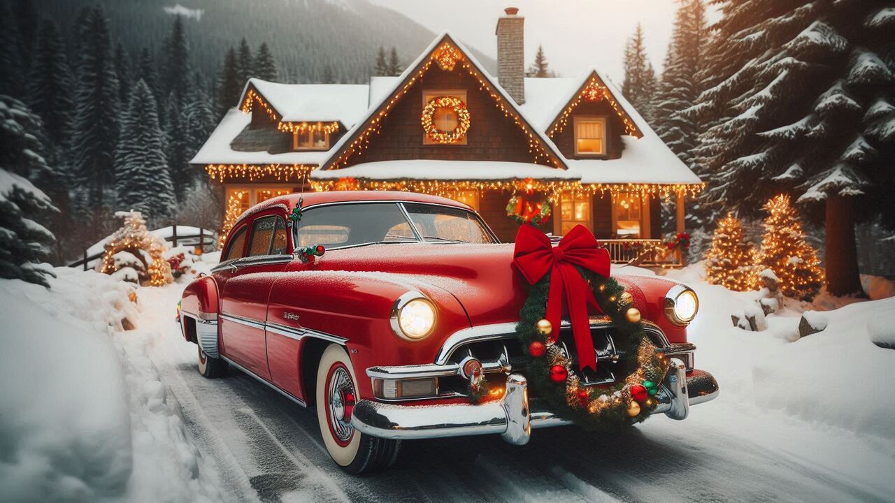 Classic Christmas Car Decorations