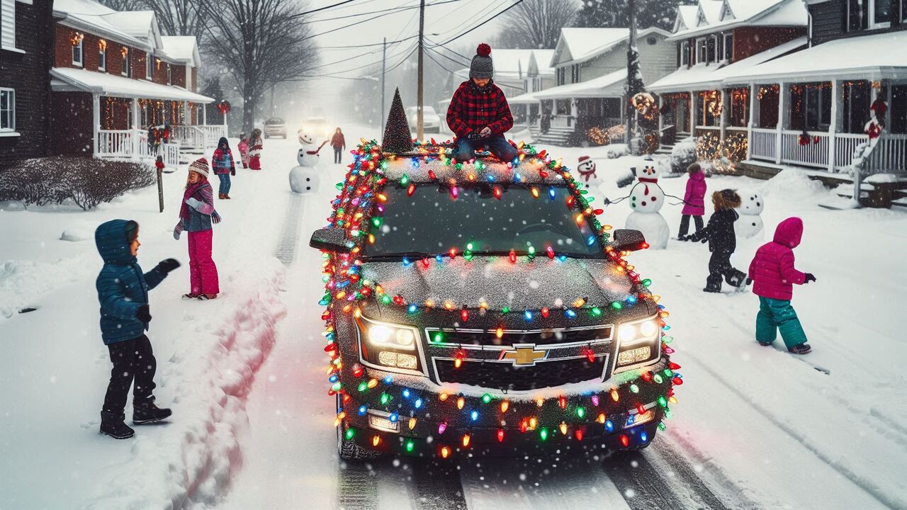 Deck Your Car with Christmas Lights