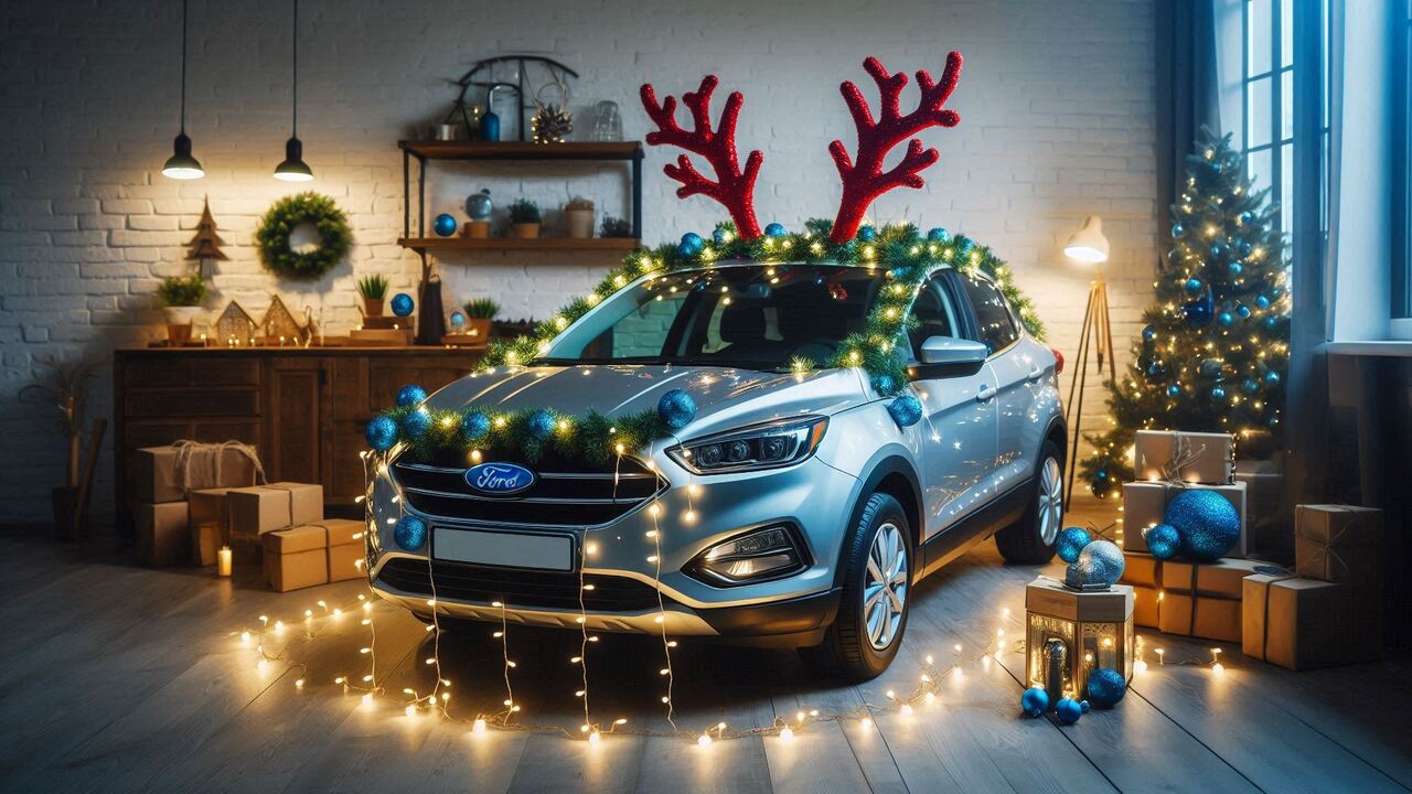 How To Decorate Your Car With Reindeer Antlers And Lights