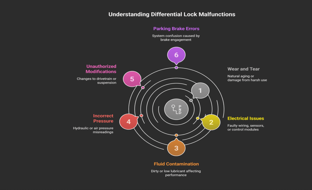 Diff Shock Load Failures Front Rear Differential Lock System Malfunction Fix