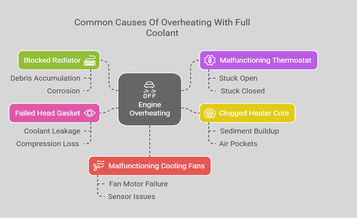 Common Causes Of Overheating With Full Coolant