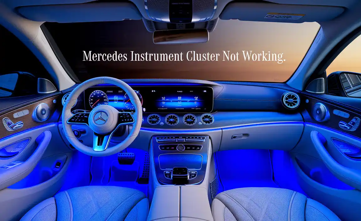 Mercedes Instrument Cluster Not Working