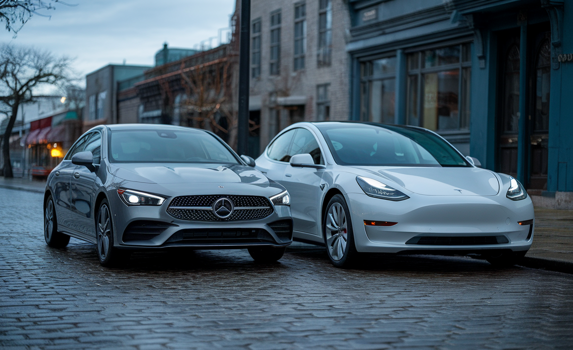 A Head-To-Head Comparison Between Mercedes CLA Vs. Tesla Model 3
