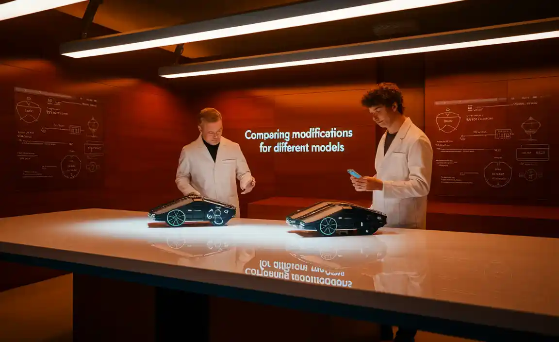 Comparing Modifications For Different Models