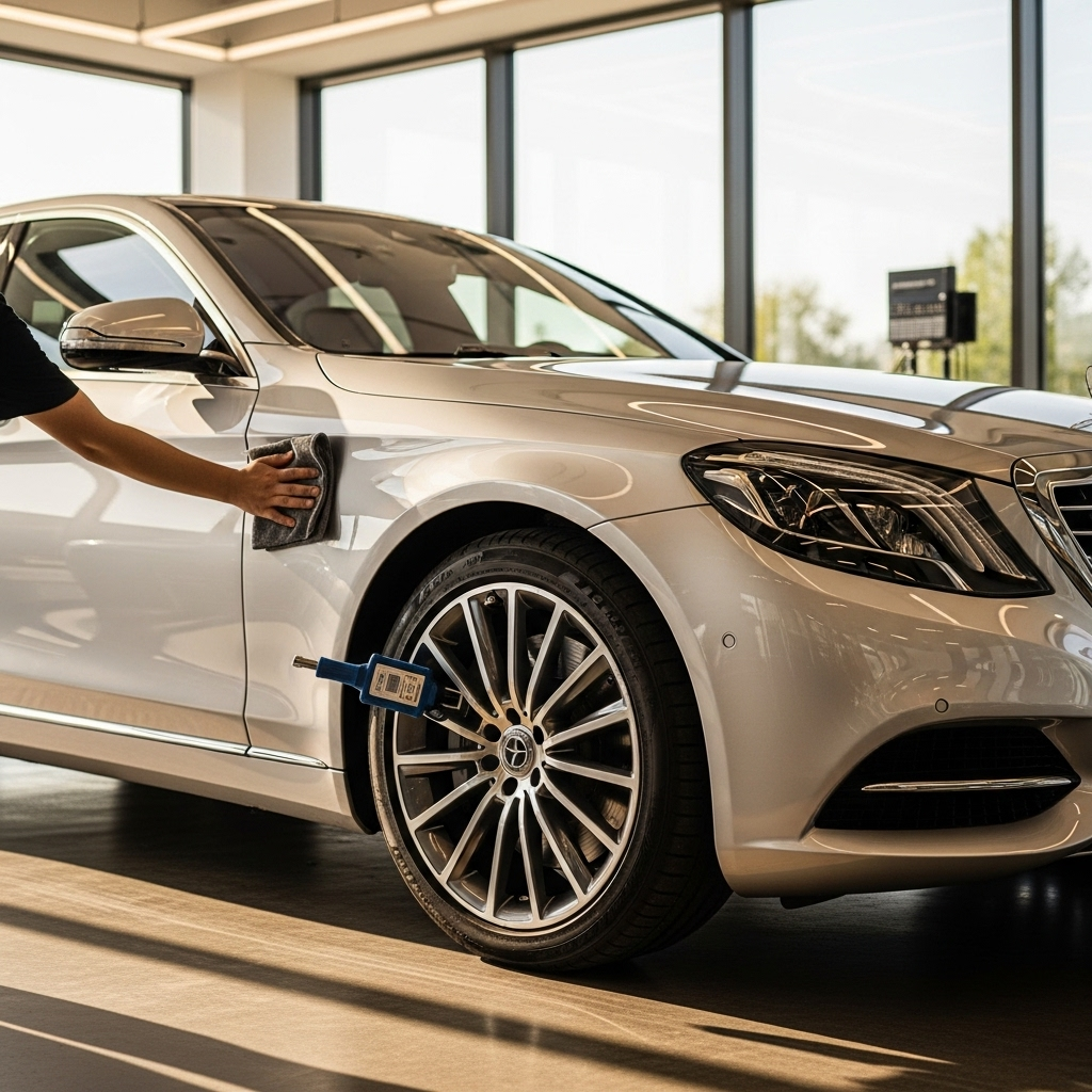 Generate an eye-catching, high-quality featured image prompt for a blog post about: Mercedes S-Class